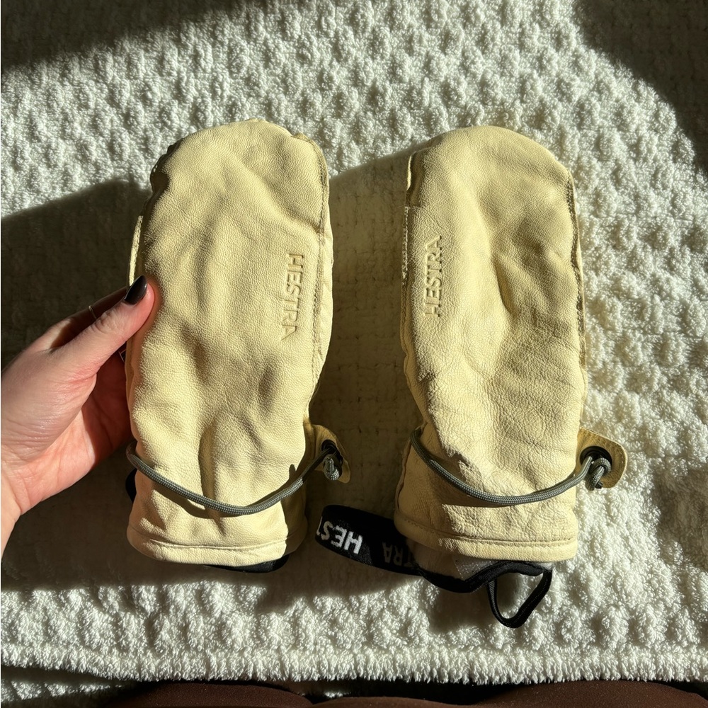 Off white Hestra ski gloves